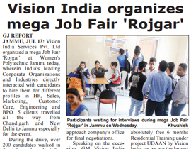 Vision India Job Fair News
